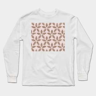 Sparkling rose gold floral Long Sleeve T-Shirt